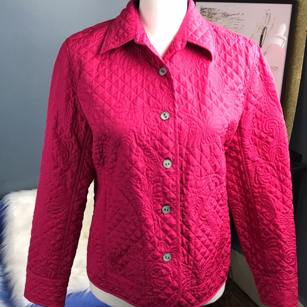 Chicos Light Spring Jacket Hot Pink